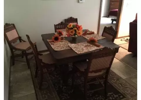 Antique Table with 6 chairs Beautiful